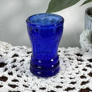 Mosser Cobalt Blue Mini Glass Tumbler Children's Doll Size